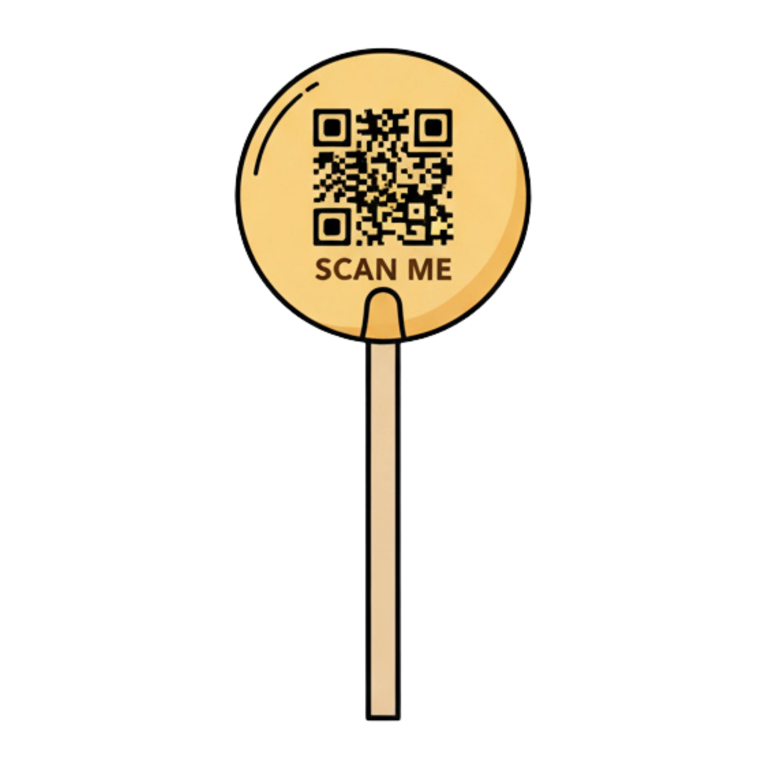 Pictogramme représentant une sucette Shanty Biscuit avec son bâton