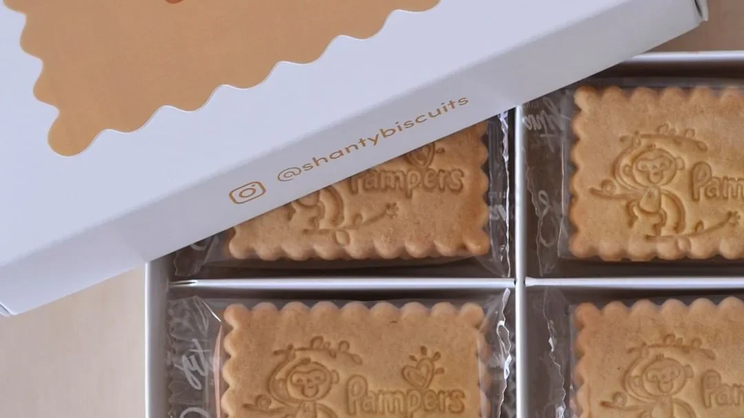 Biscuits personnalisés marque pampers
