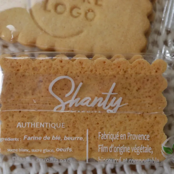 Biscuit Shanty Biscuits emballé dans un film cellulosique biosourcé zéro plastique
