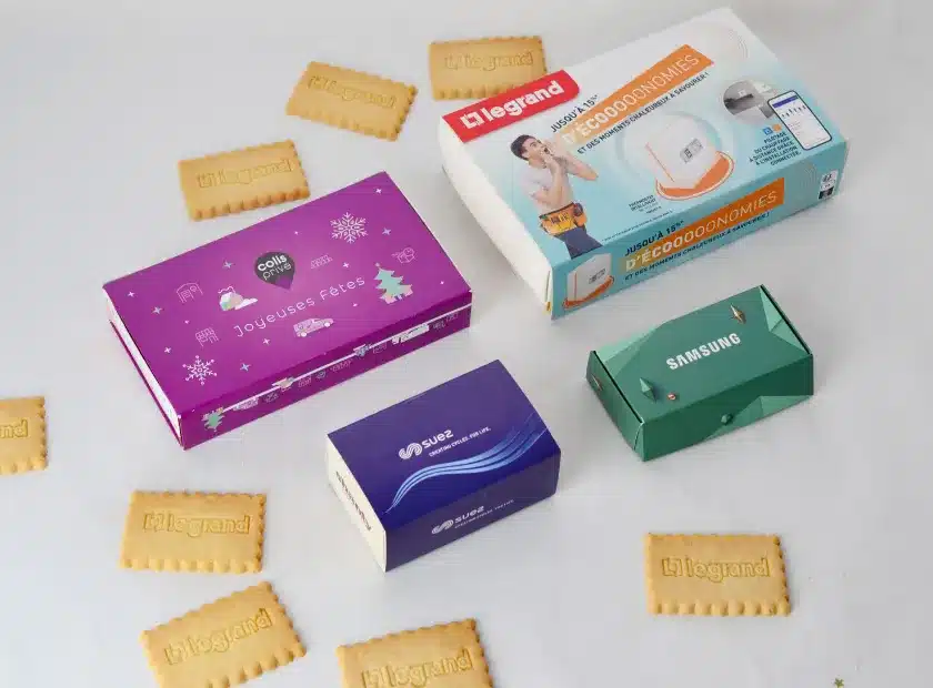Biscuit artisanal personnalisé par tamponnage, marque blanche sans colorant