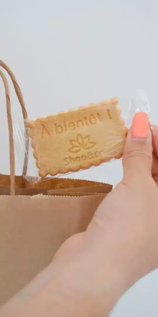 Coffret de biscuits personnalisés, cadeau remerciement client premium