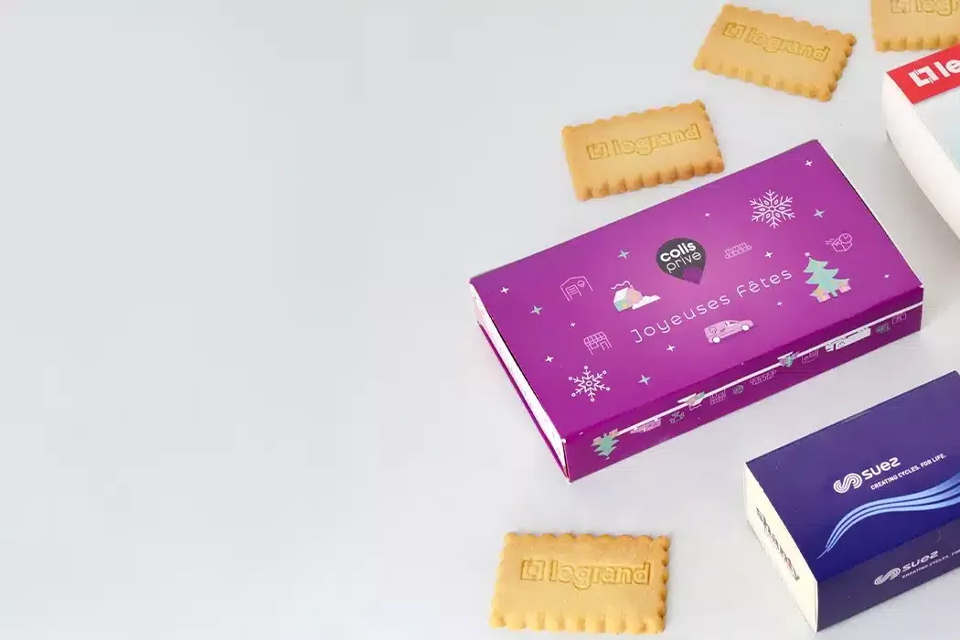 Packagings et biscuits sur-mesure pour entreprise