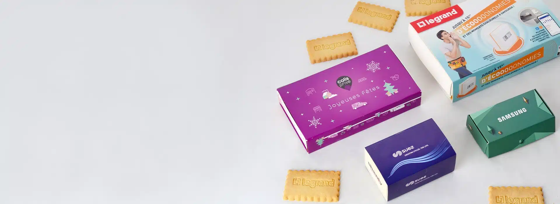 Packagings et biscuits sur-mesure pour entreprise