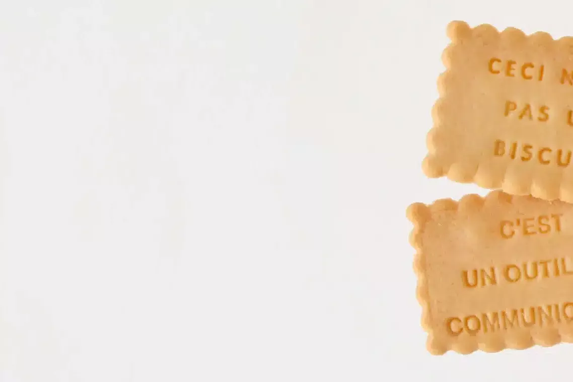 Biscuit Shanty Biscuit utilisé comme support de communication pour entreprises