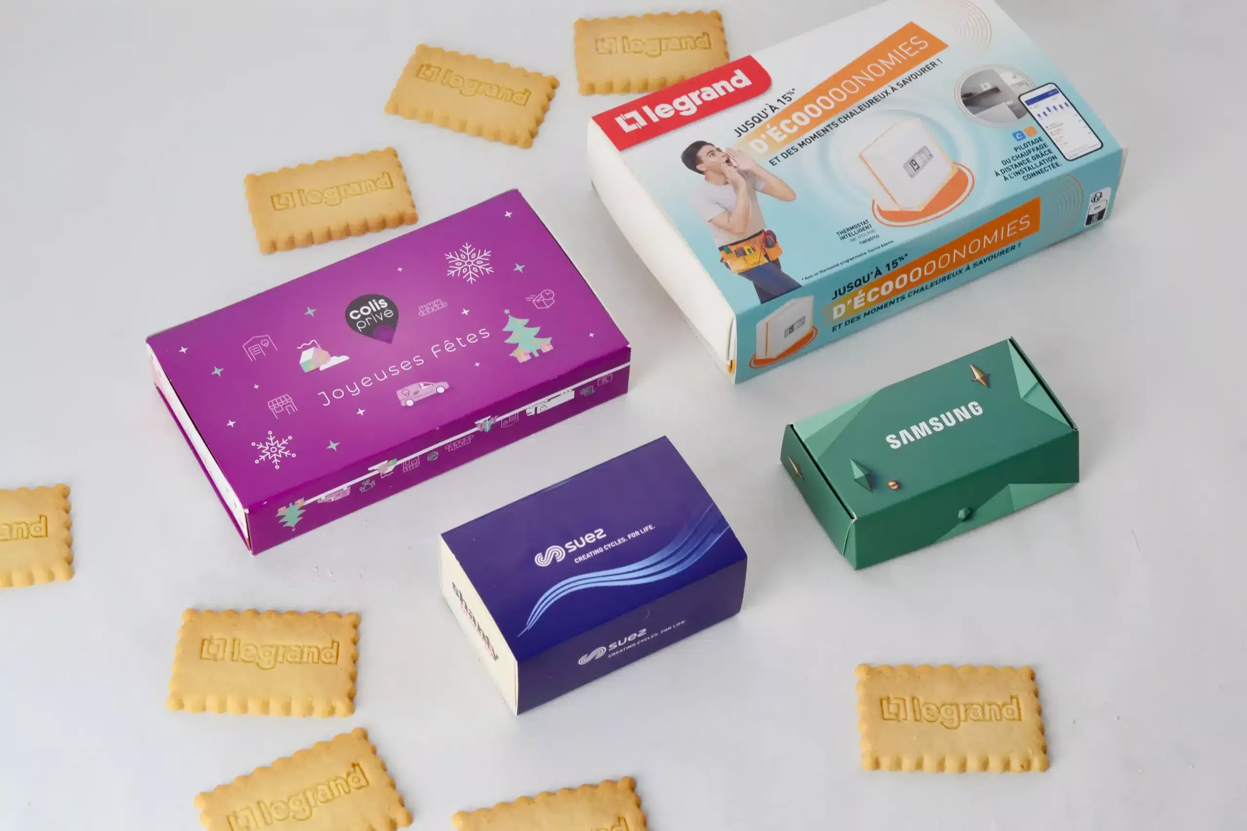 Packagings sur-mesure Shanty Biscuit avec le branding des entreprises