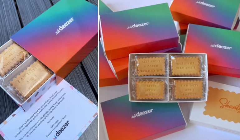 Coffret personnalisé Shanty Biscuits pour Deezer