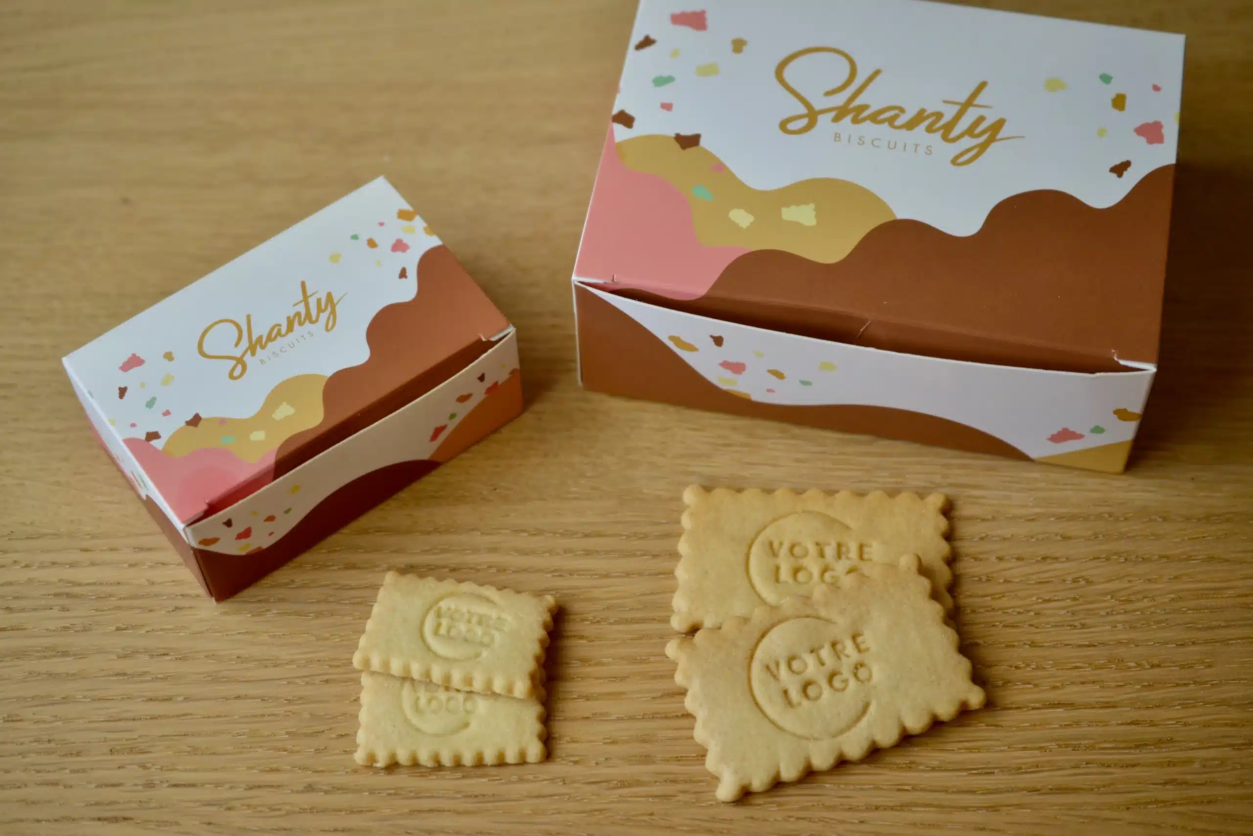 Coffrets de biscuits et mini-biscuits personnalisés, boîtes personnalisables